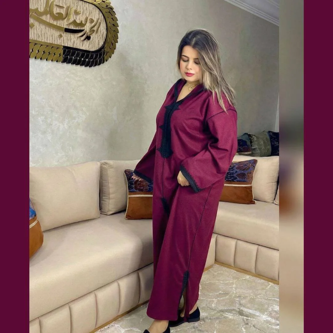 جلابة شتوية راقية وأنيقة فصالة مخزنية