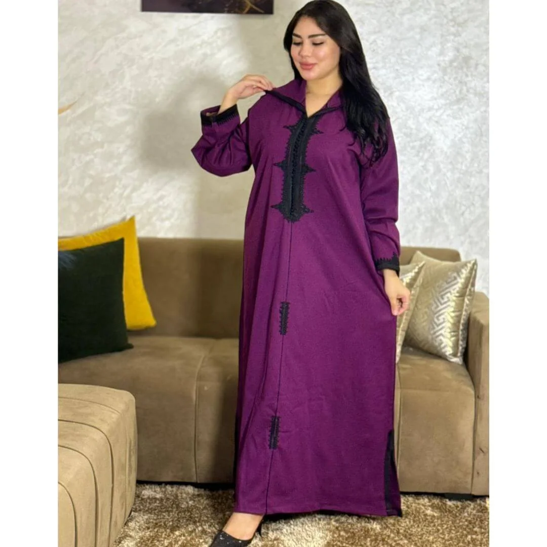 جلابة شتوية راقية وأنيقة فصالة إفازي