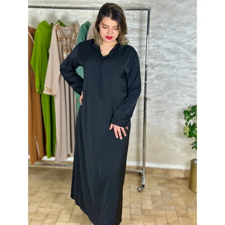 (Model 2) جلابة لون فاللون بطرزة المعلم هماوية