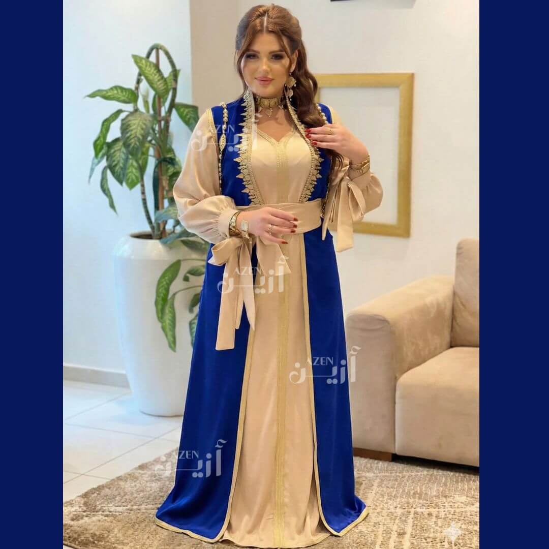 قفطان هماوي 2 بياس – قميص و كاب موبرا مع الحزام