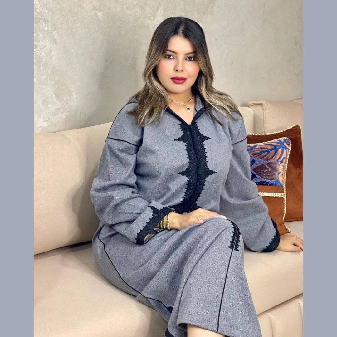 جلابة شتوية راقية وأنيقة فصالة مخزنية