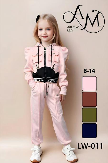 Ensemble Fillette LW-011 Rose Claire