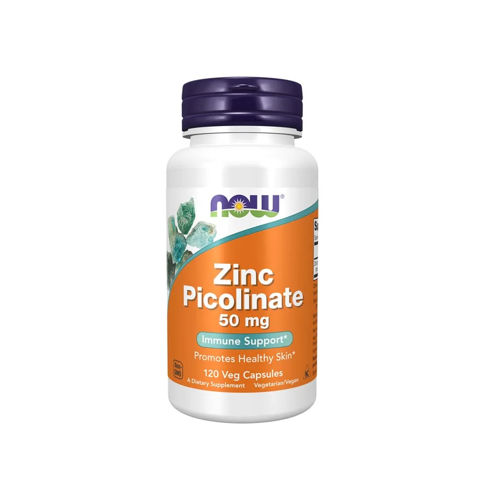NOW FOODS ZINC PICOLINATE 50mg 120 CAPSULES