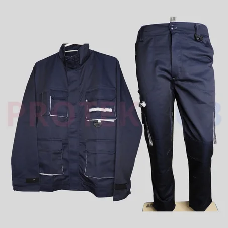 بدلة عمل مفصّلة بإتقان، جيوب متعددة، ومقاسات أوروبية دقيقة