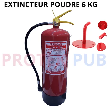 مطفأة حريق بودرة ABC وزن 6 كغ – حماية قوية لكل الأماكن