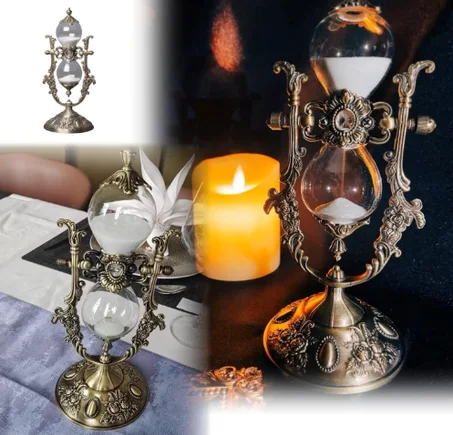 ساعة رملية معدنية عتيقة 15 دقيقة