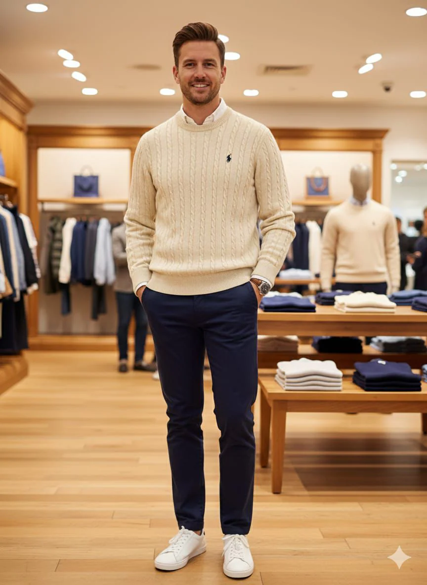 Polo Ralph Lauren Blanc Cassé — أناقة وراحة أصلية