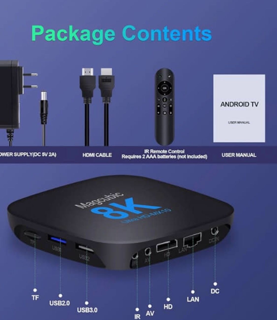 TV BOX DO08 8K Ultra HD 64GB 4 RAM