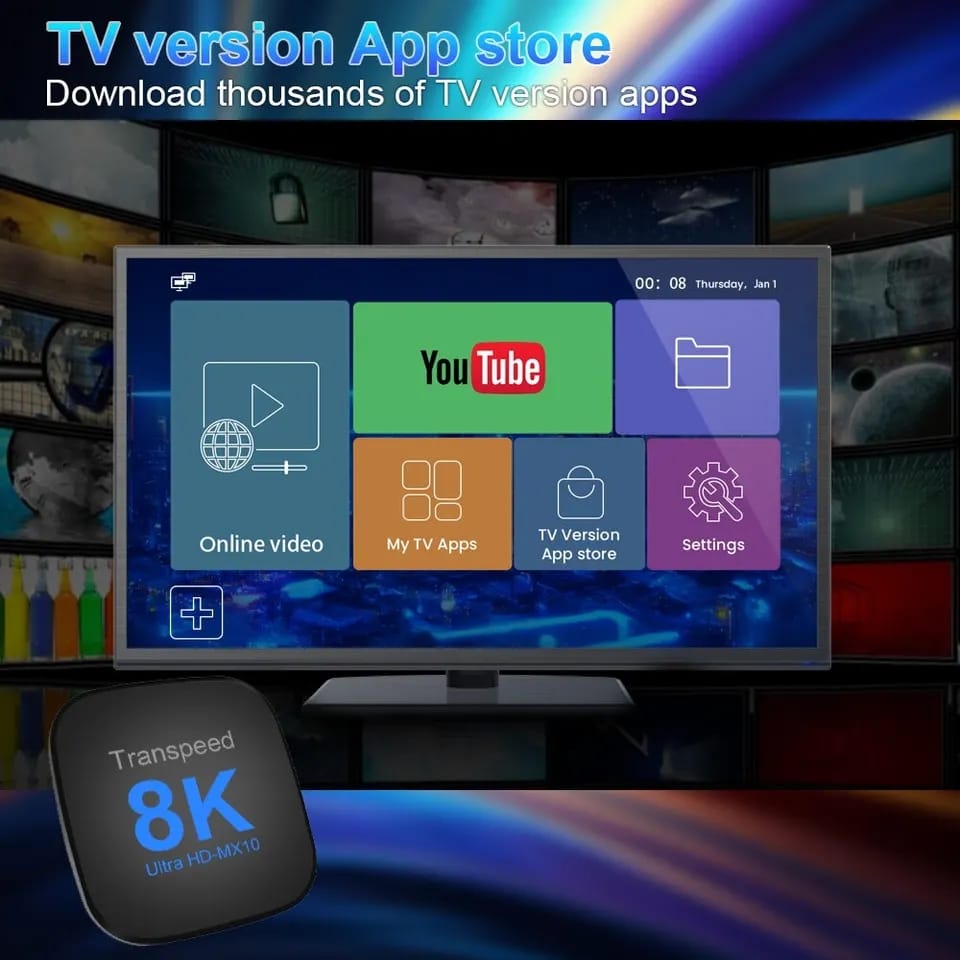 Transpeed 8K Ultra HD-MX10 64GB 4RAM