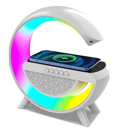 LAMPE LED 3 EN 1 AVEC HAUT-PARLEUR BLUETOOTH + CHARGEUR SANS FIL