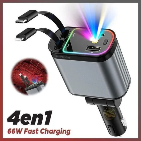 Chargeur de Voiture 4-en-1