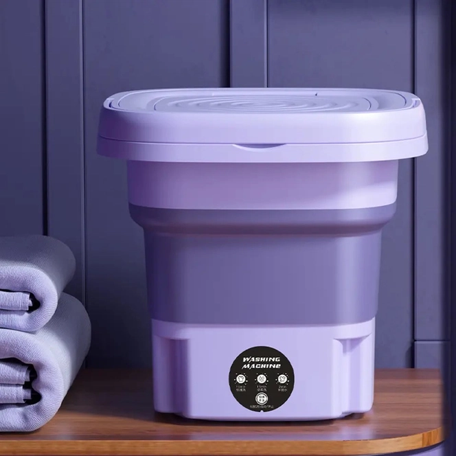 غسالة ملابس صغيرة محمولة قابلة للطي