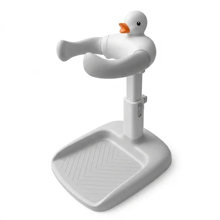 منصة استحمام الأطفال المانعة للانزلاق مع مقبض أمان 🛁👶