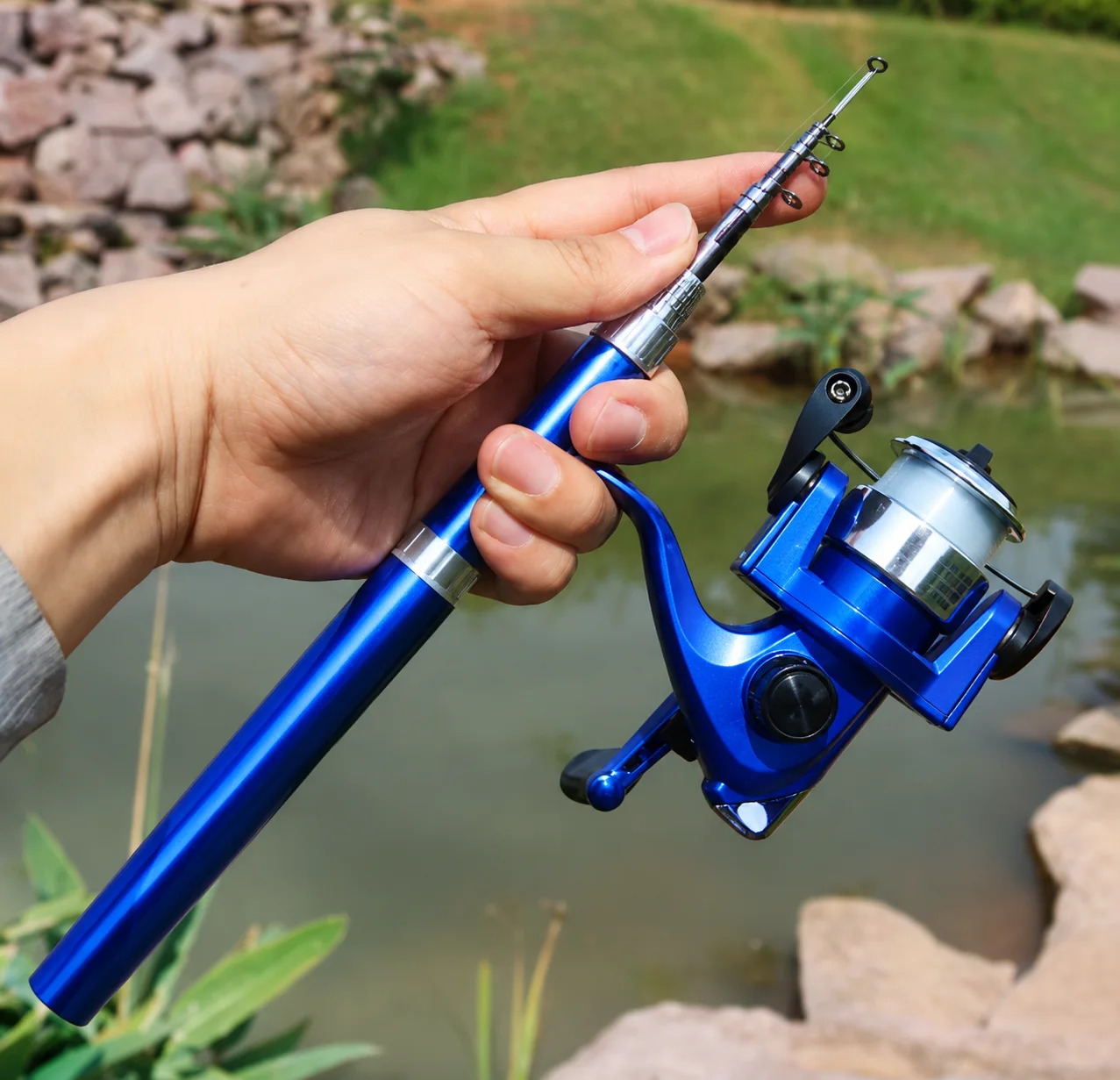 🎣قلم الصيد التلسكوبي المحمول مع بكرة صيد