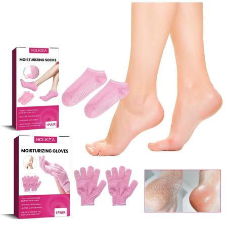 جوارب وقفازات سيليكون مرطبة - kit Spa en Gel Silicone