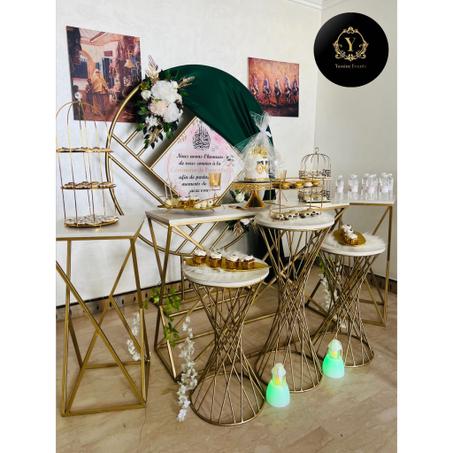 Tables de luxes & Accessoires & Cercle de fleurs & Photo personnalisé & Installation & Transport