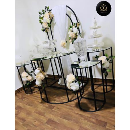 Tables de luxes & Accessoires & Cercle de fleurs & Installation & Transport