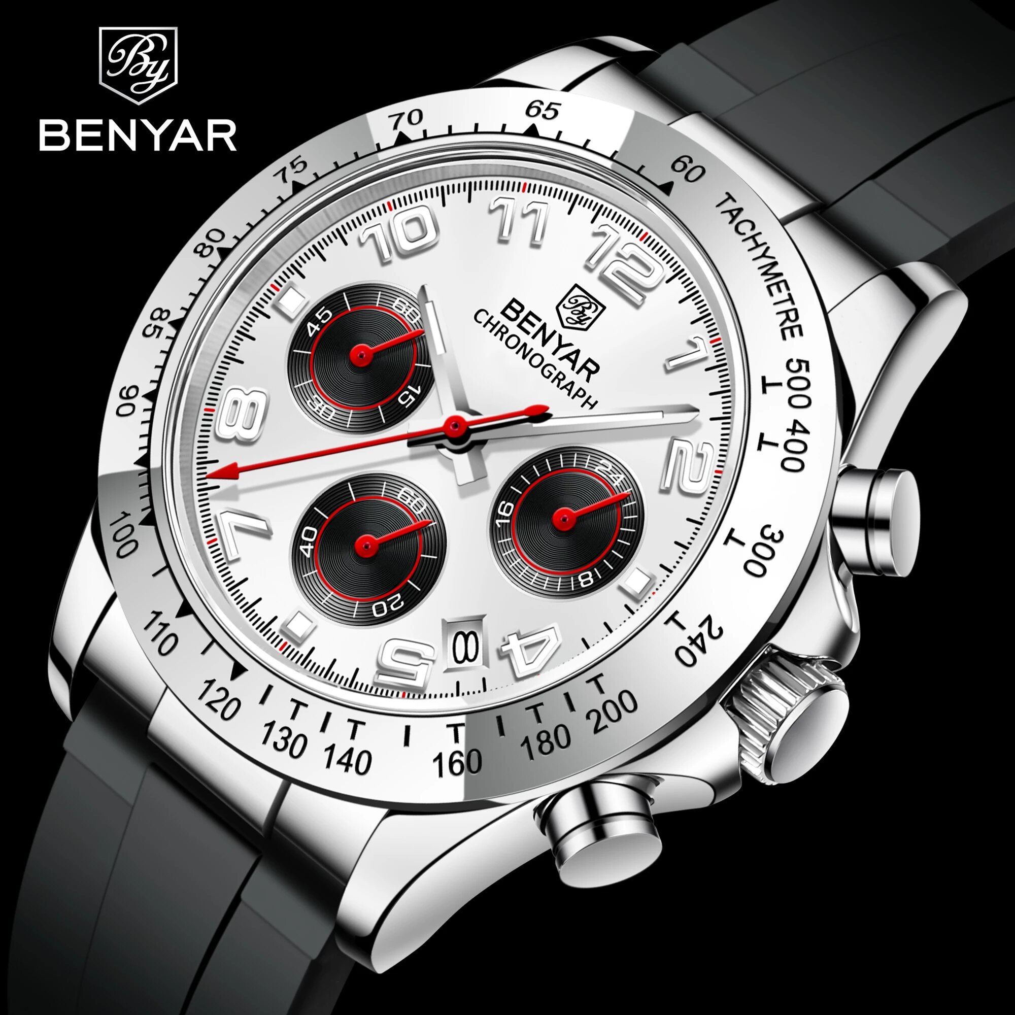 BENYAR BY 5192 Bleu – montre hommes  sport à quartz  Chronographe