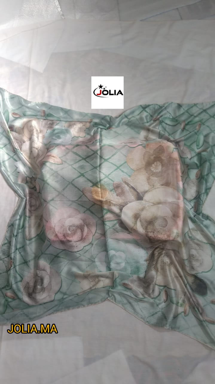 Foulard satin multi couleurs