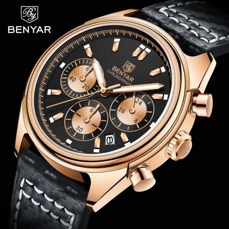 BY-5195 BENYAR CUIR montre homme