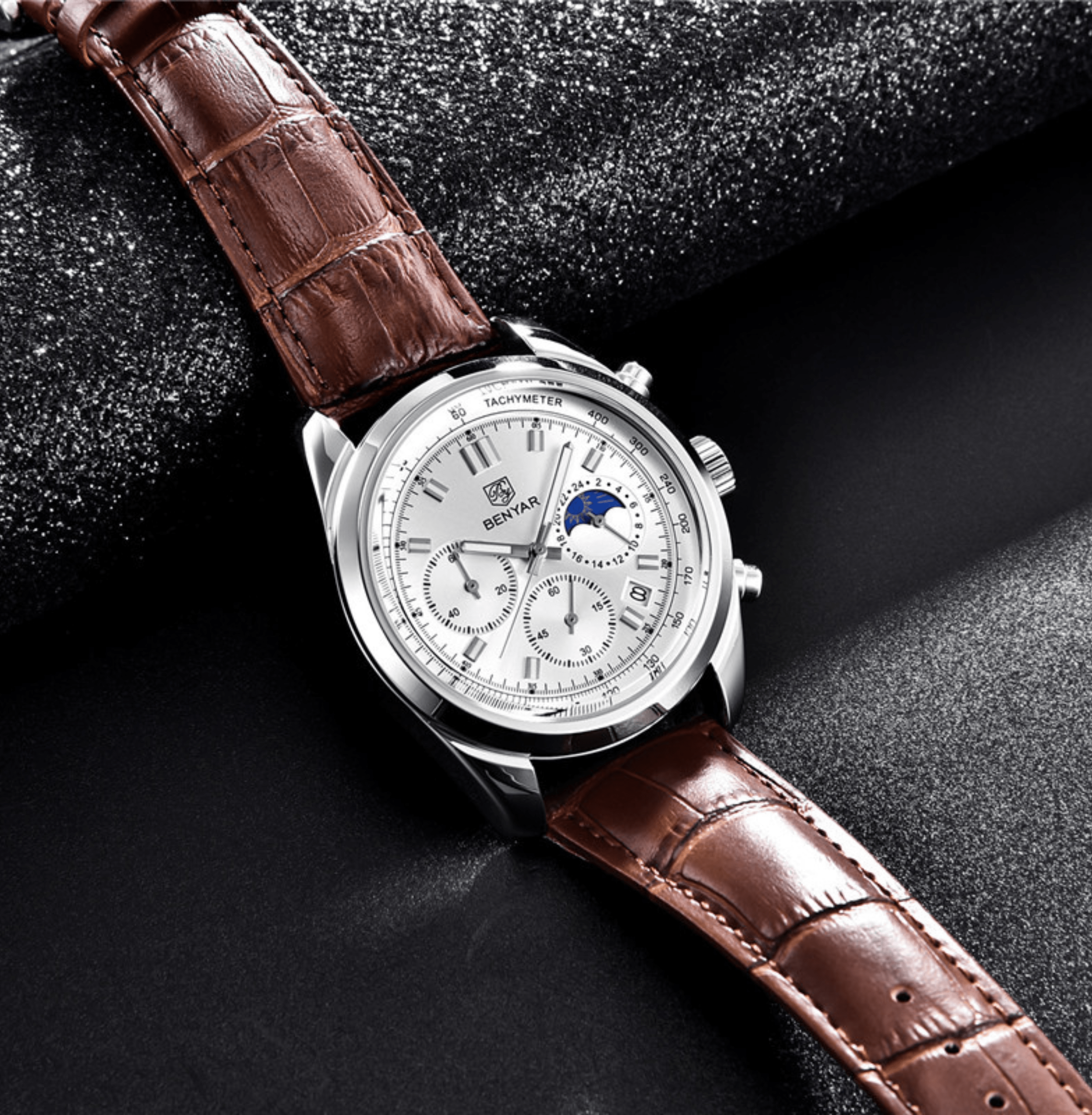 montre hommes BY-5193 en cuir