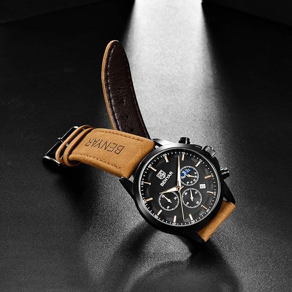 BENYAR BY-5160 montre homme cuir