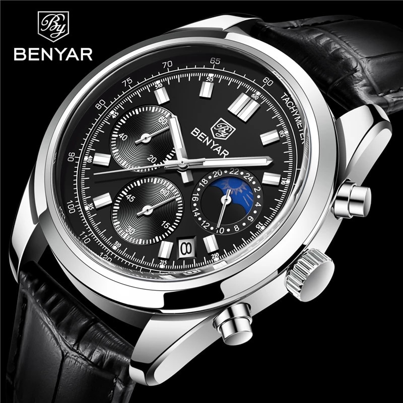 montre hommes BY-5193 en cuir