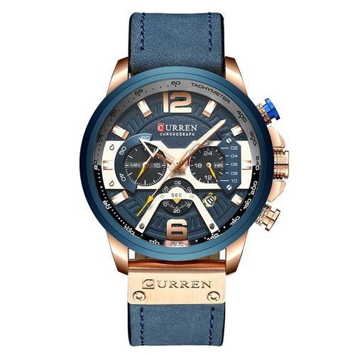 Curren 8291  montre hommes  en cuir  chronographe