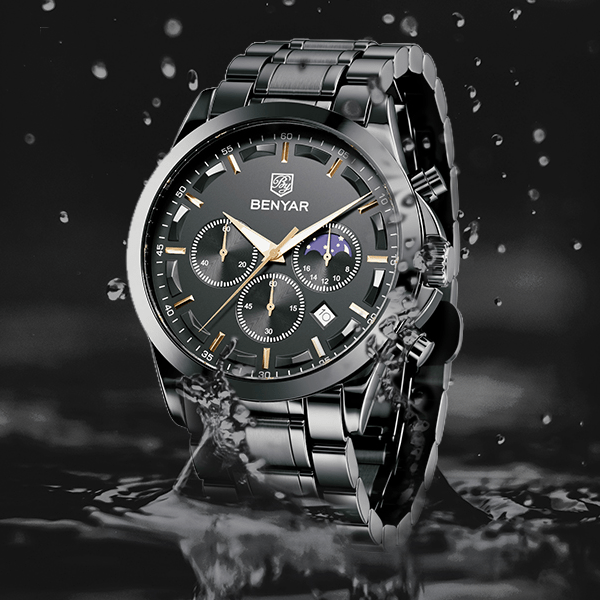 BENYAR BY-5160 montre homme cuir