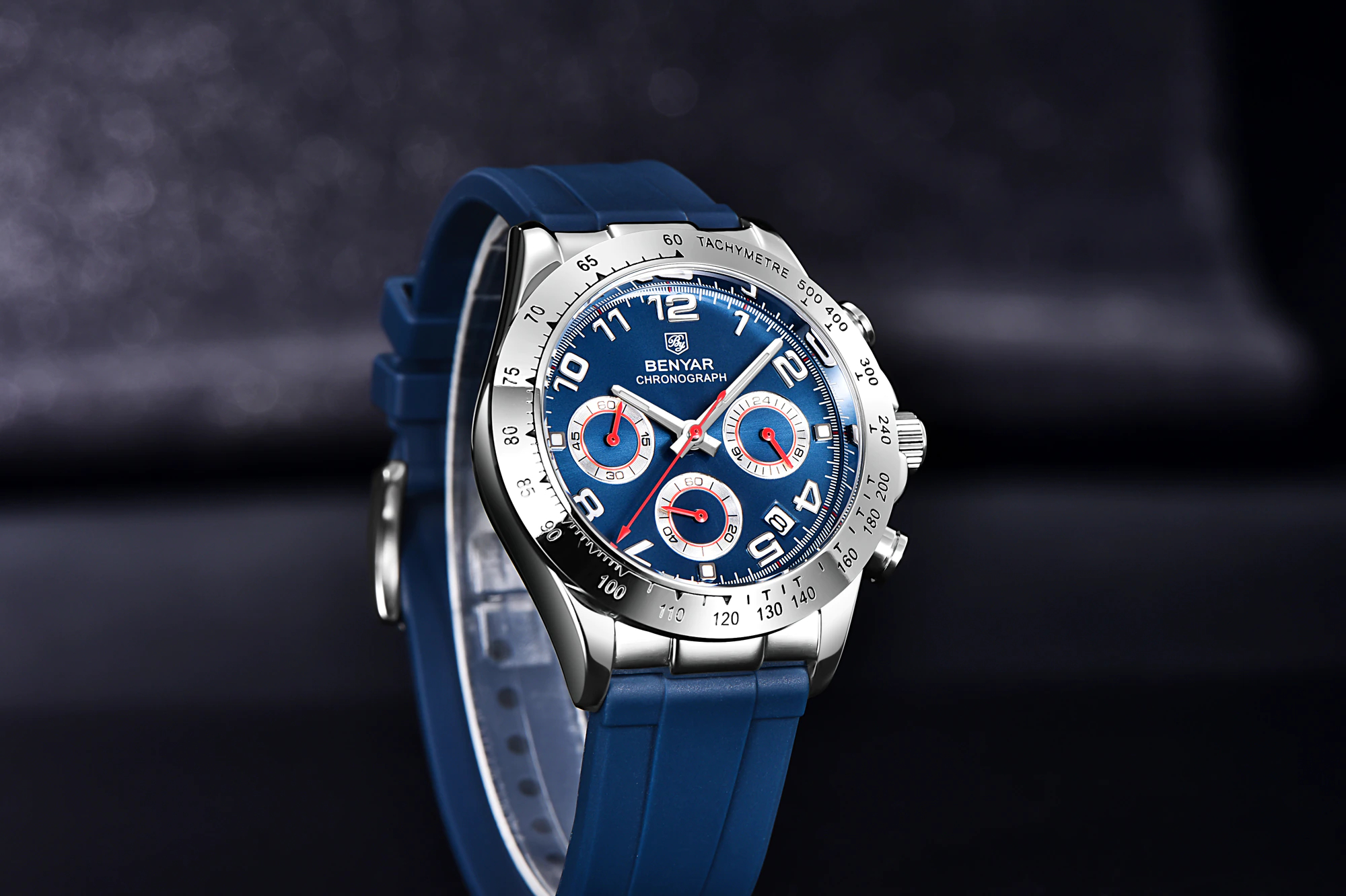 BENYAR BY 5192 Bleu – montre hommes  sport à quartz  Chronographe
