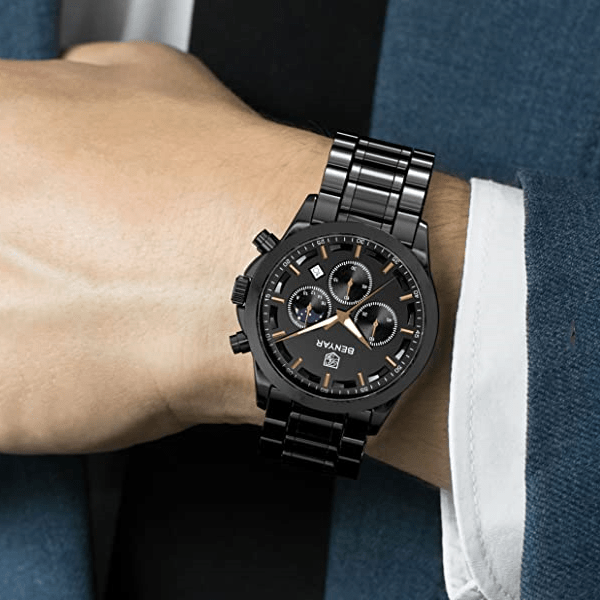 BENYAR BY-5160 montre homme cuir