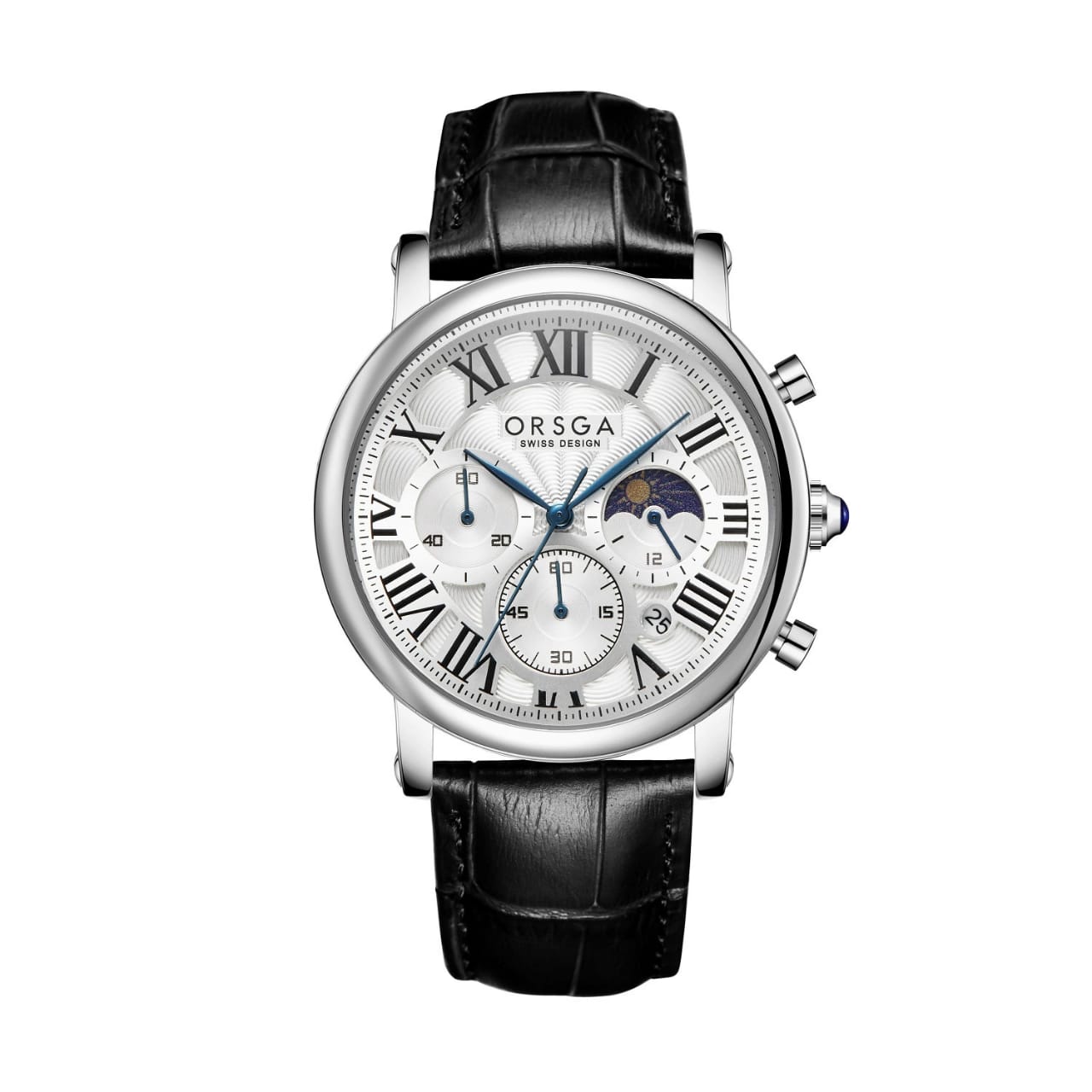 -Orsga montres Montre-bracelet analogique minimaliste en acier inoxydable-