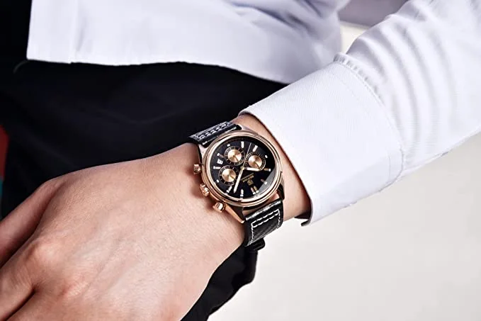 BY-5195 BENYAR CUIR montre homme