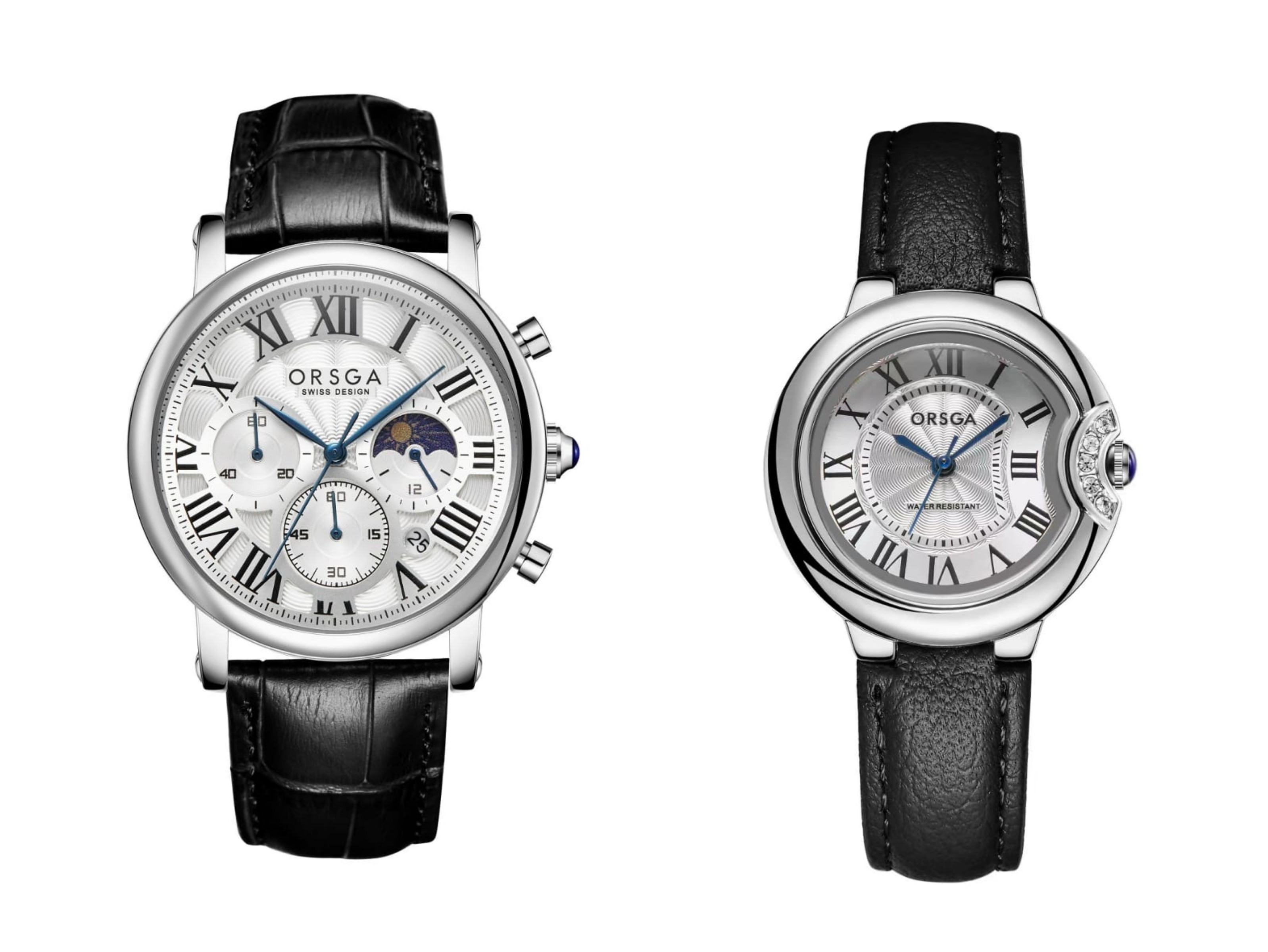 -Orsga montres Montre-bracelet analogique minimaliste en acier inoxydable-