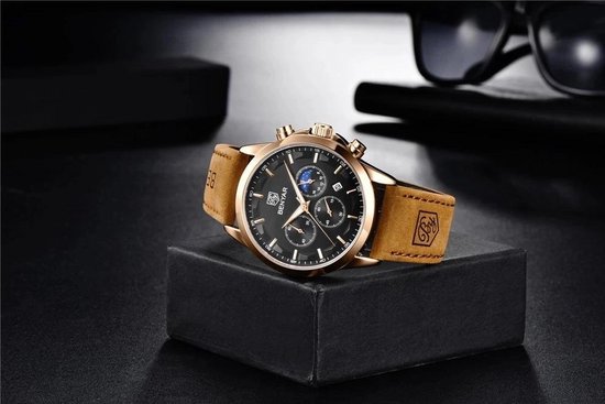 BENYAR BY-5160 montre homme cuir