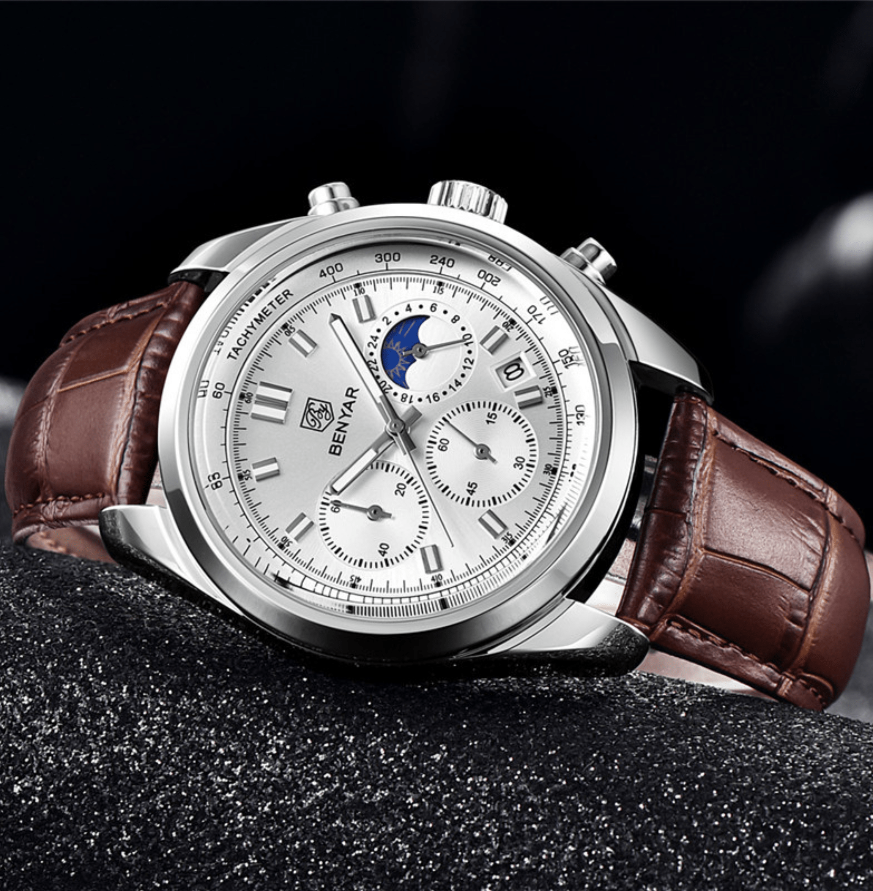 montre hommes BY-5193 en cuir