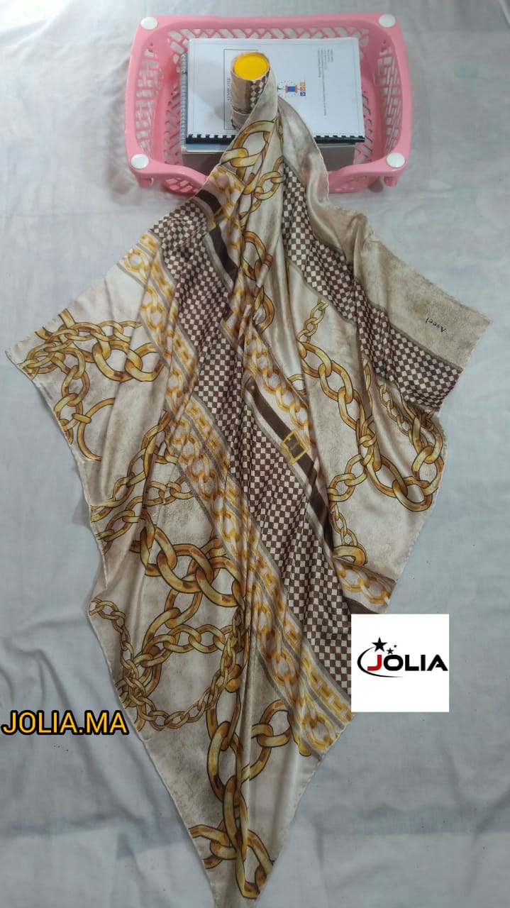 Foulard satin multi couleurs