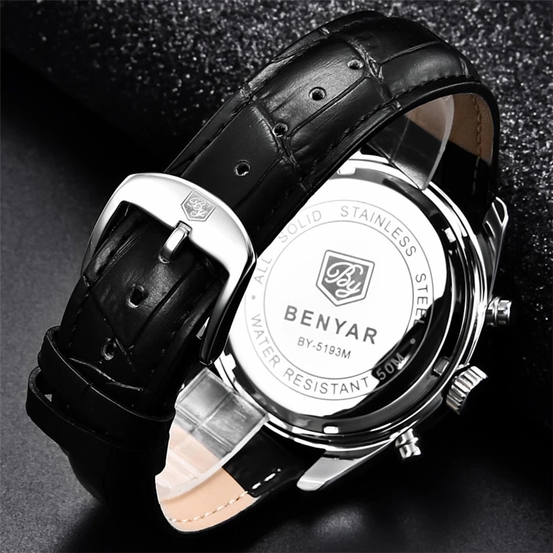 montre hommes BY-5193 en cuir
