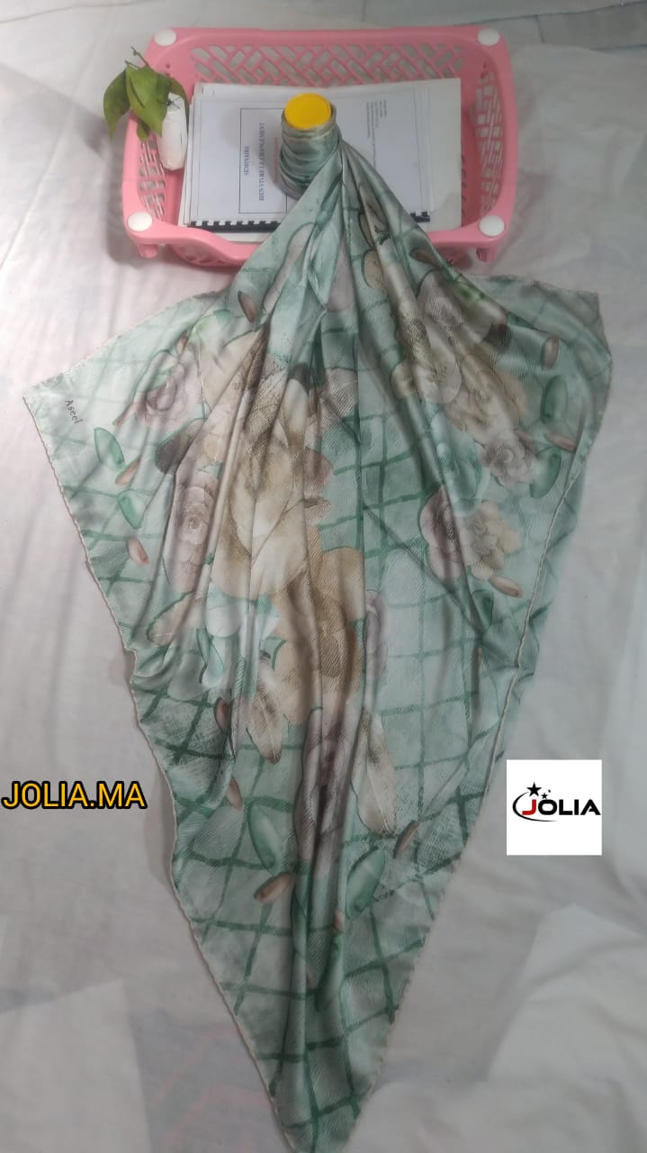 Foulard satin multi couleurs