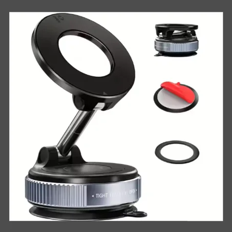 🧲 Support Téléphone Universel à Ventouse – Rotation 360°, Adhérence Ultra-Puissante