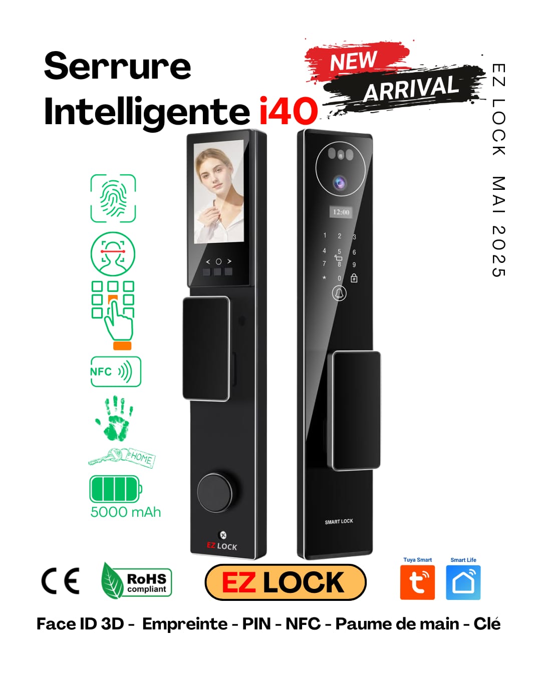 Serrure intelligente i40 Face ID