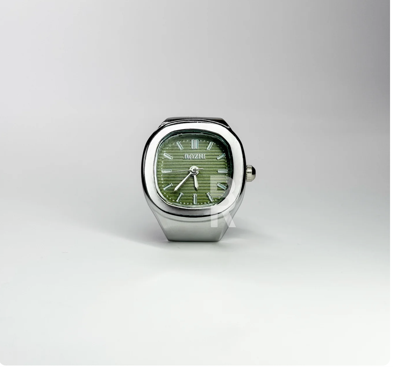 Montre bague verte