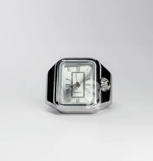 Montre bague blanche