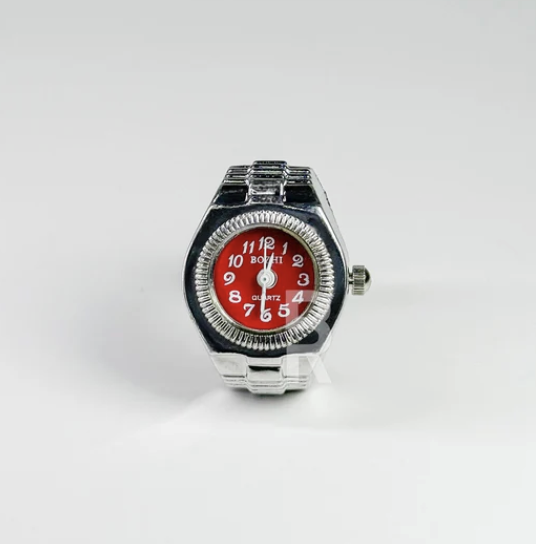 Montre bague rouge