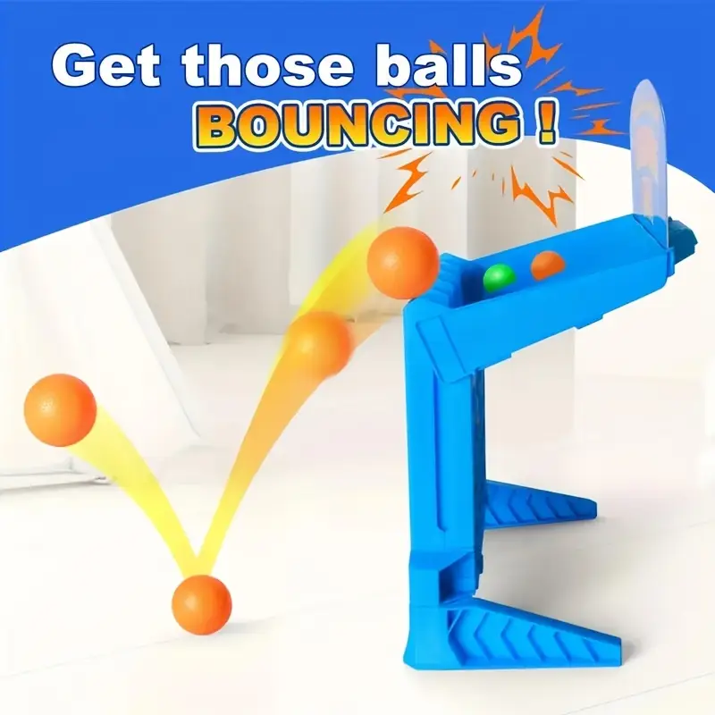 Jeu de Balles Rebondissantes pour 2 Joueurs - Amusement Interactif en Famille et à la Fête, Jouet de Table Détente avec des Balles Colorées, Planche Bleue & Mécanisme de Lancement, Parfait po