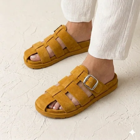 Sandales Plates en Cuir Premium – Le Chic au Féminin