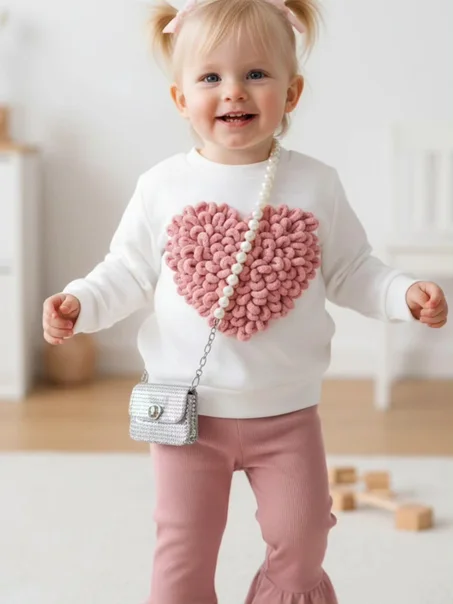 Ensemble coeur rose 2pcs