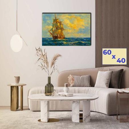 سفينة شراعية تتحدى الأمواج