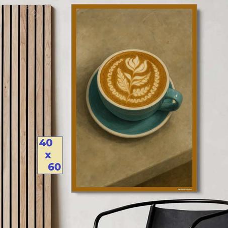 قهوة لاتيه بلمسة فنية