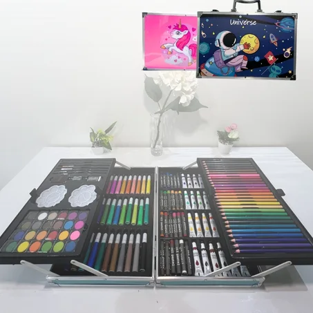حقيبة أدوات رسم متكاملة للأطفال في شنطة ألمنيوم